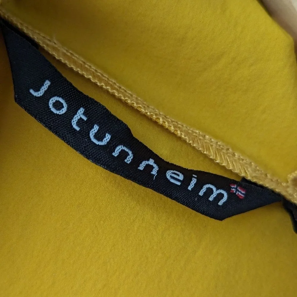 Jotunheim Norway Packable Yellow Hooded Windbreaker Jacket Women's Sz L